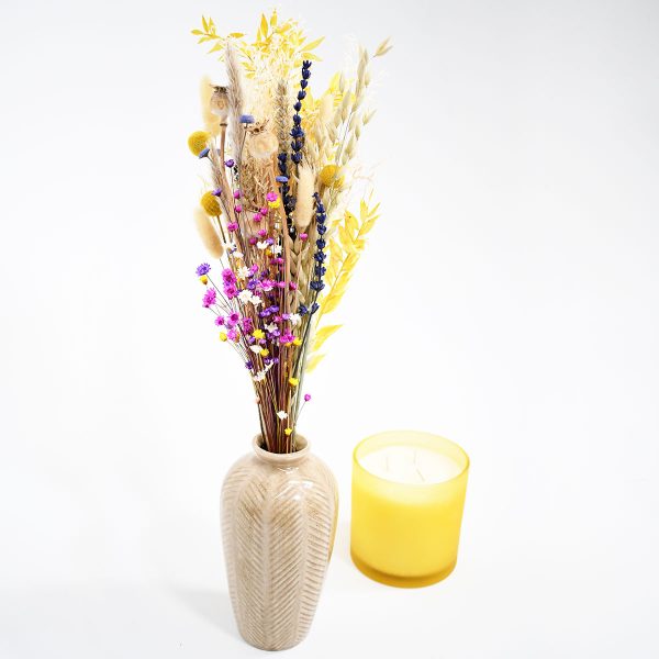 Surella Wildflower Meadow Bouquet and Candle